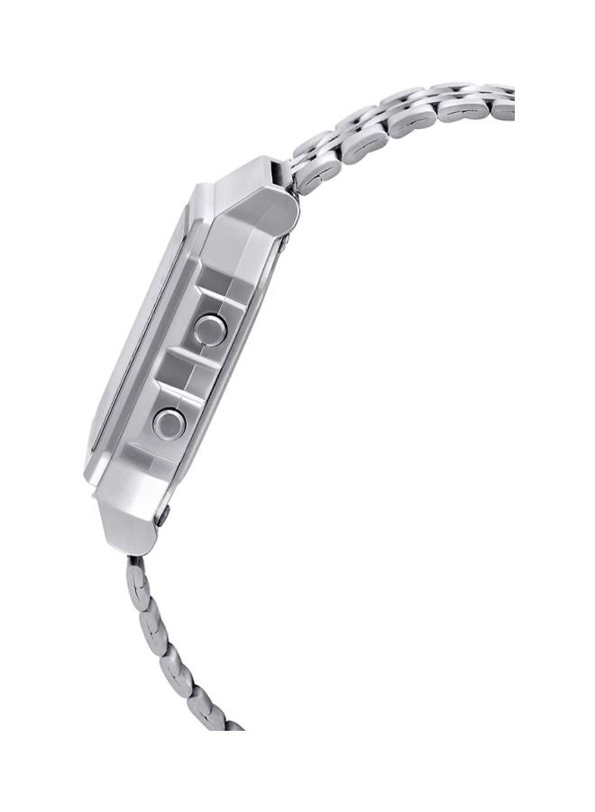 كاسيو ساعة رقمية شبابية مقاومة للماء طراز A500WA-1 - مقاس 34 ملم - فضي - Image 4