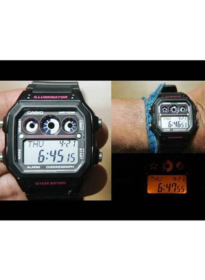 كاسيو ساعة يوث سيريز رقمية ومقاومة للماء طراز AE-1300WH-1A2V للرجال - Image 4