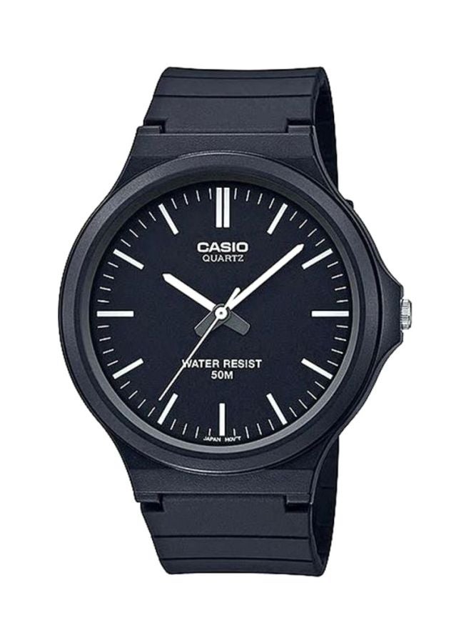 كاسيو ساعة يد بعقارب مقاومة للماء من سلسلة يوث طراز MW-240-1EV - مقاس 44 مم - لون أسود للرجال - Image 1
