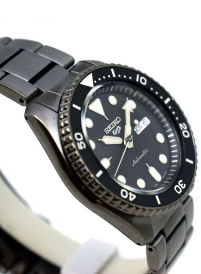 Seiko Men's 5 Sports Round Shape Stainless Steel Analog Wrist Watch 43 mm - Grey - SRPD65K1  - Image 2