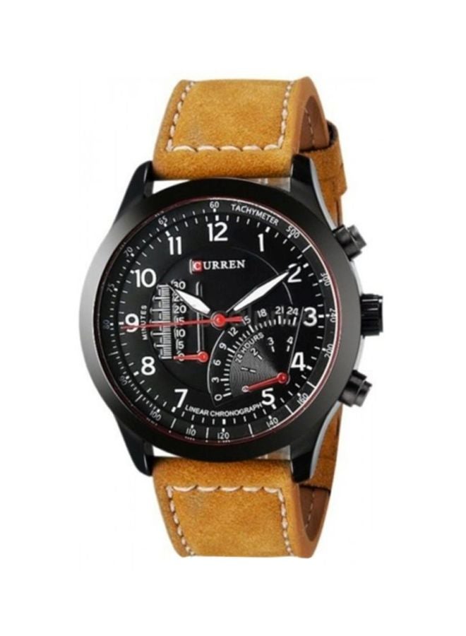 CURREN Men's Leather Analog Watch 8152  - Image 1