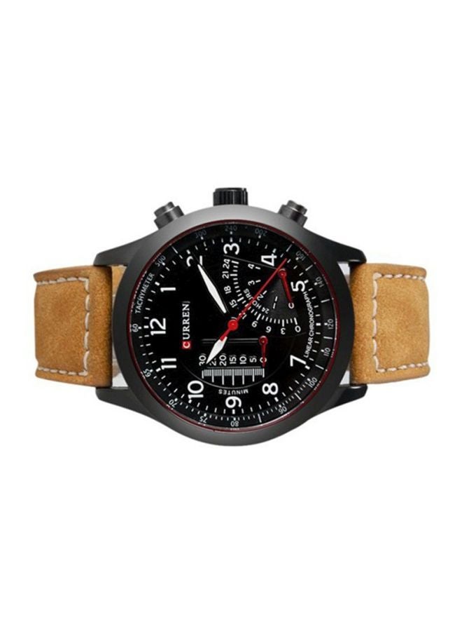 CURREN Men's Leather Analog Watch 8152  - Image 3