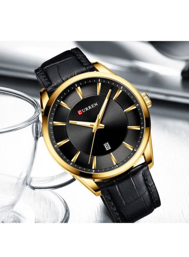 CURREN Men's Water Resistant Analog Watch 8365 - 45 mm - Black - Image 3