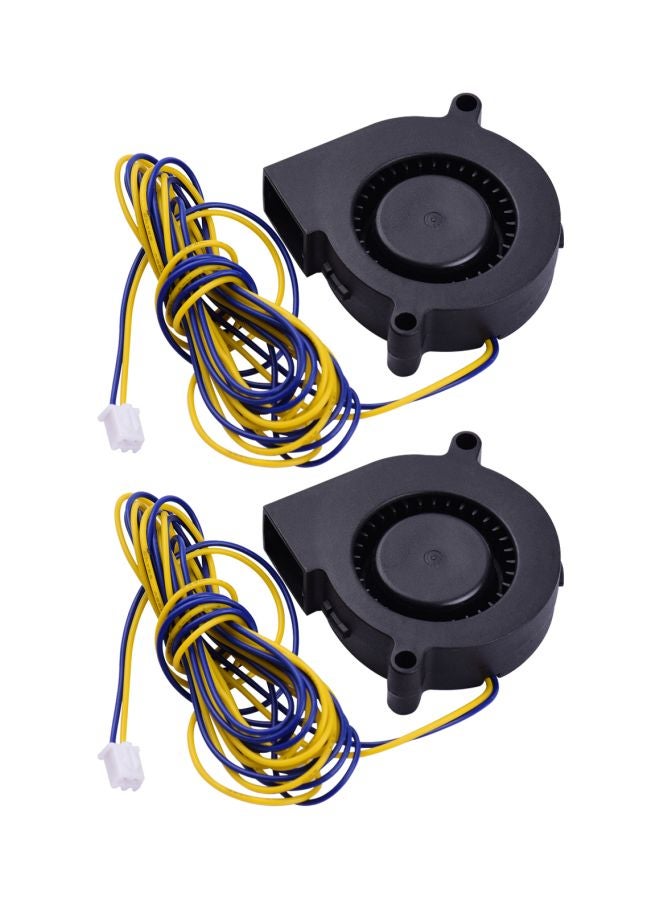 Aibecy 2-Piece Brushless Cooling Fan For 3D Printer Black/Yellow/Blue  - Image 1