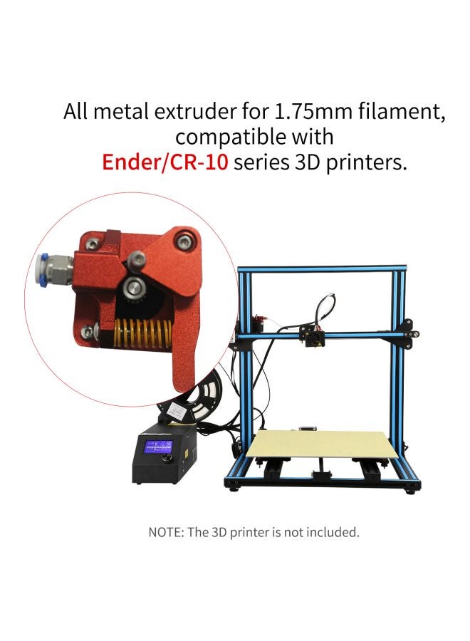 Aibecy Extruder Block With 42 Stepper Motor For 3D Printers Red/Silver - Image 2