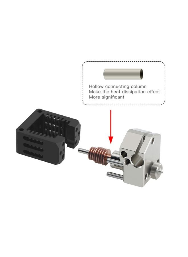 Aibecy Titanium Alloy Nozzle Extruder Head For 3D Printer Black/Silver  - Image 3