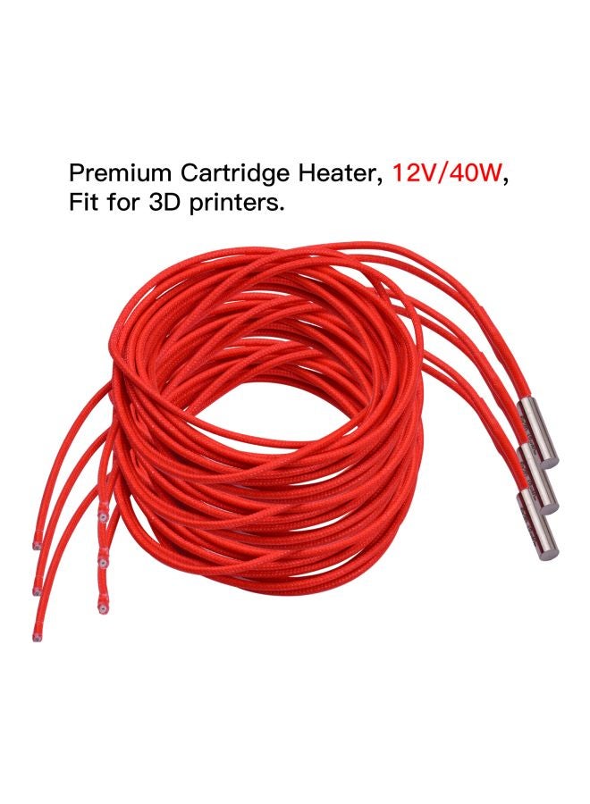 Aibecy 3-Piece Heating Tube For 3D Printer Red  - Image 3