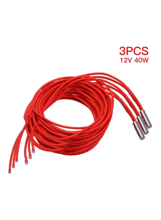 Aibecy 3-Piece Heating Tube For 3D Printer Red  - Image 4