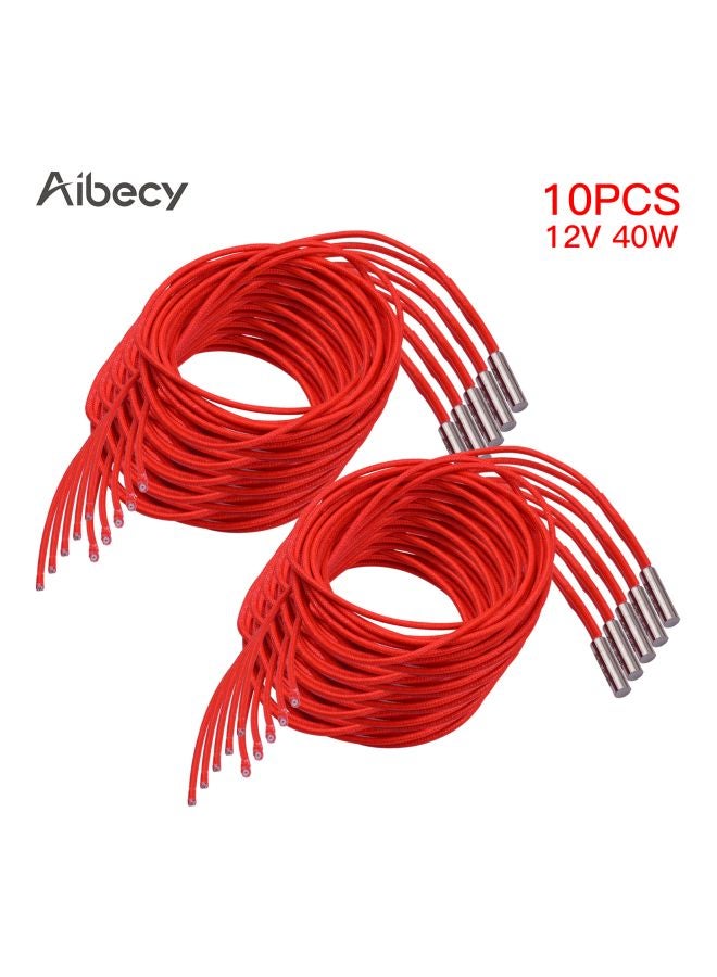 Aibecy 10-Piece Heating Tube For 3D Printer Red  - Image 4