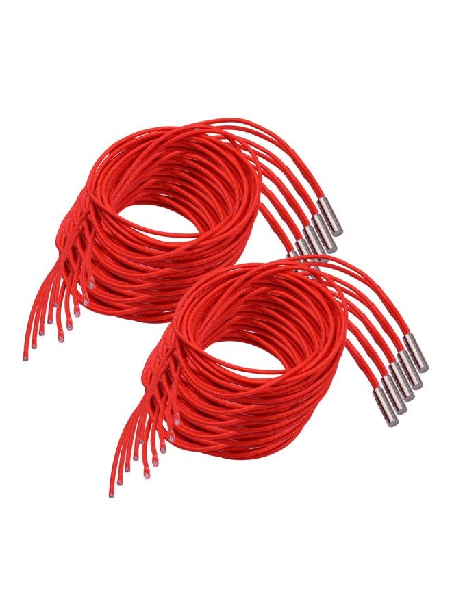Aibecy 10-Piece Single End Cartridge Heating Tube Red  - Image 2