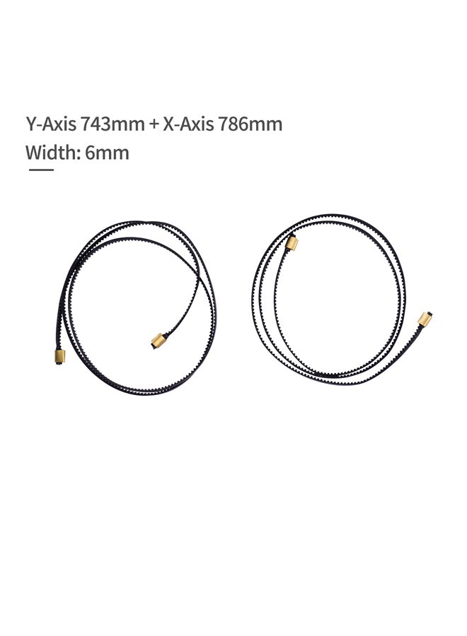 Aibecy 2-Piece Timing Belt Set Black/Gold  - Image 3