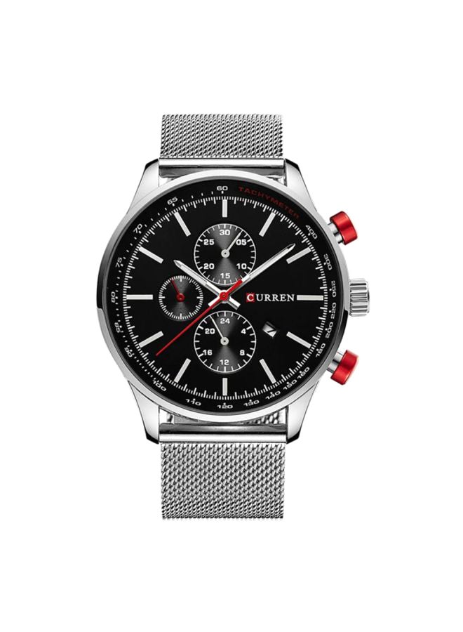 كارين ساعة يد بعقارب مقاومة للماء طراز 8227 - 44 ملم - فضي للرجال - Image 1