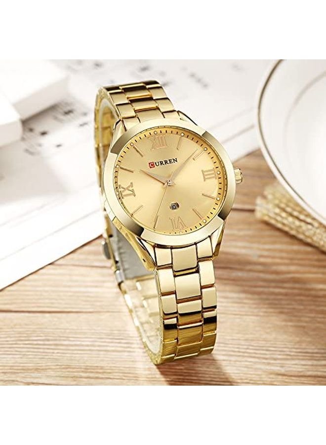 CURREN Women's Water Resistant Analog Watch 9007 - 30 mm - Gold  - Image 3