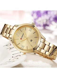 CURREN Women's Water Resistant Analog Watch 9007 - 30 mm - Gold  - Image 4