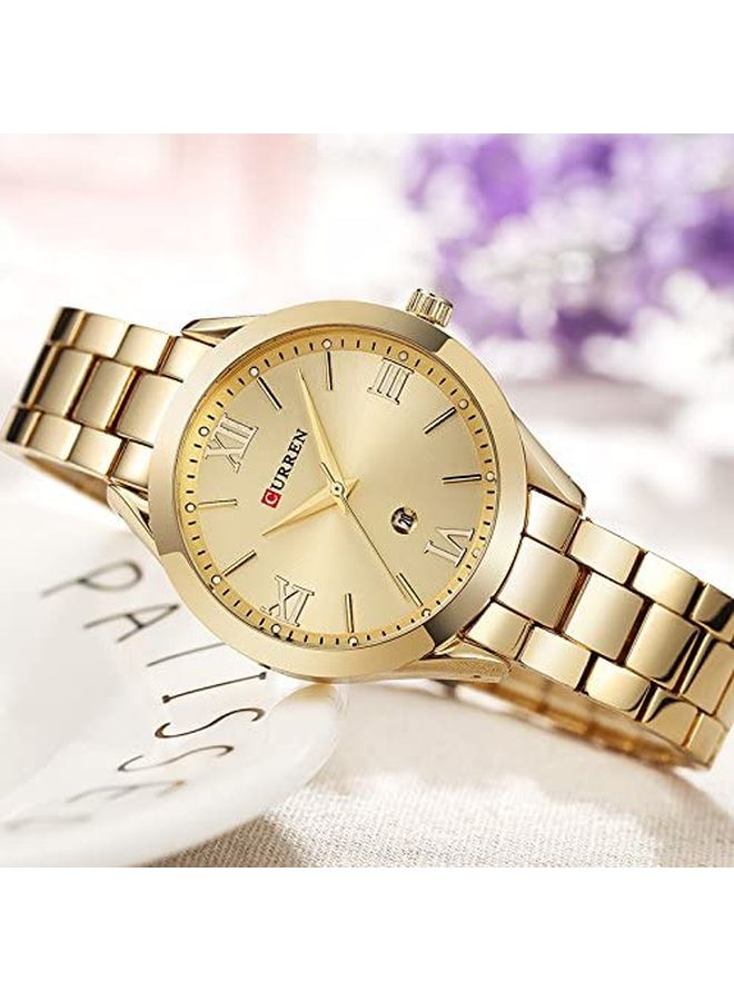 CURREN Women's Water Resistant Analog Watch 9007 - 30 mm - Gold  - Image 4