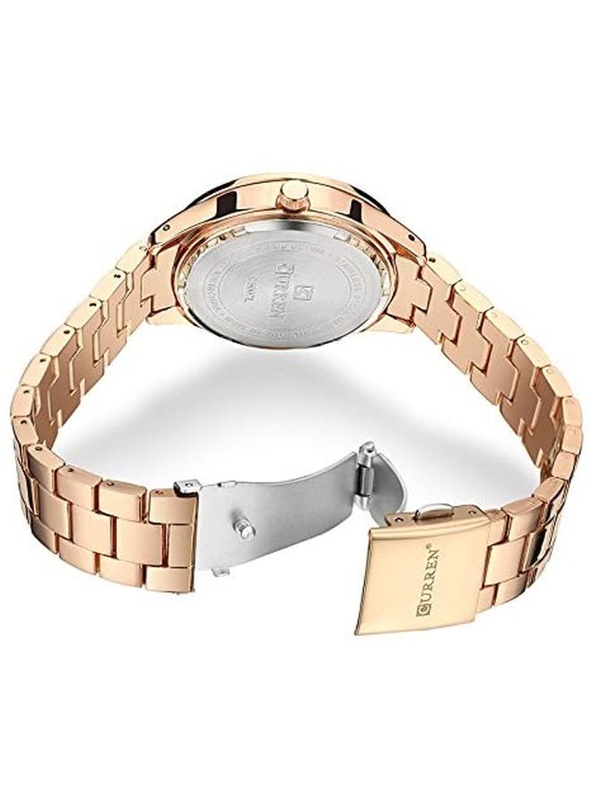 CURREN Women's Water Resistant Analog Watch 9007 - 30 mm - Gold  - Image 5