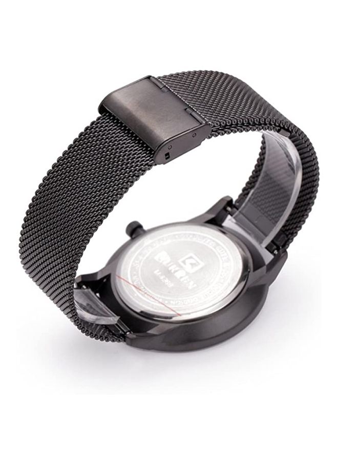 كارين ساعة يد بعقارب مقاومة للماء طراز 8233 - 45 مم - أسود للرجال - Image 2