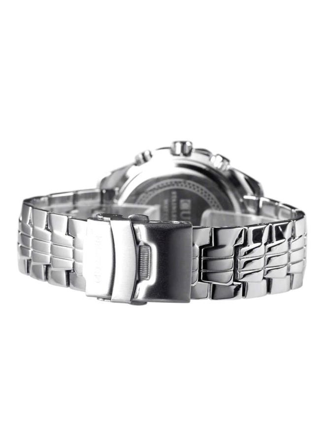 كارين ساعة يد بعقارب مقاومة للماء طراز 8084 - 45 مم - فضي للرجال - Image 2