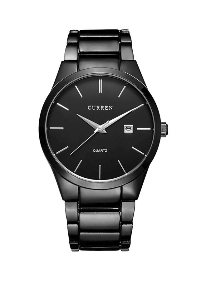 كارين ساعة يد بعقارب مقاومة للماء طراز 8106 - 40 مم - أسود للرجال - Image 1