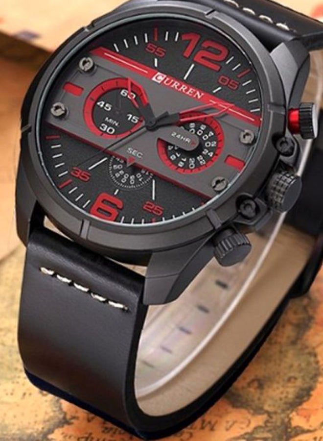 CURREN - men Water Resistant Analog Watch 652LM046 130 - 45 mm - Black - Image 1