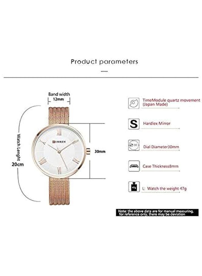 CURREN - Women's Water Resistant Analog Watch 9020 - Image 1