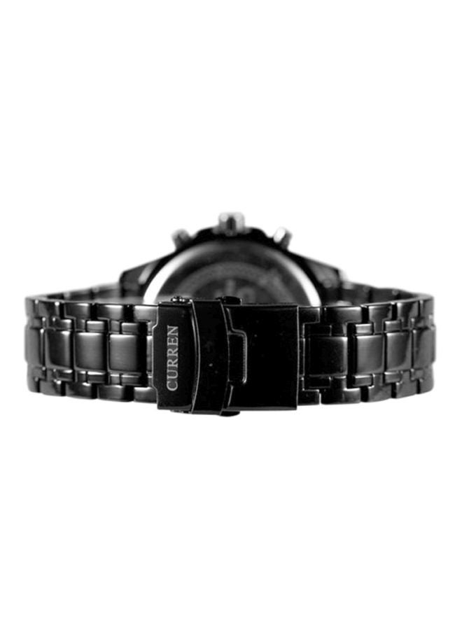 CURREN Men's Water Resistant Analog Wrist Watch 8020 - 43 mm -Black - Image 2