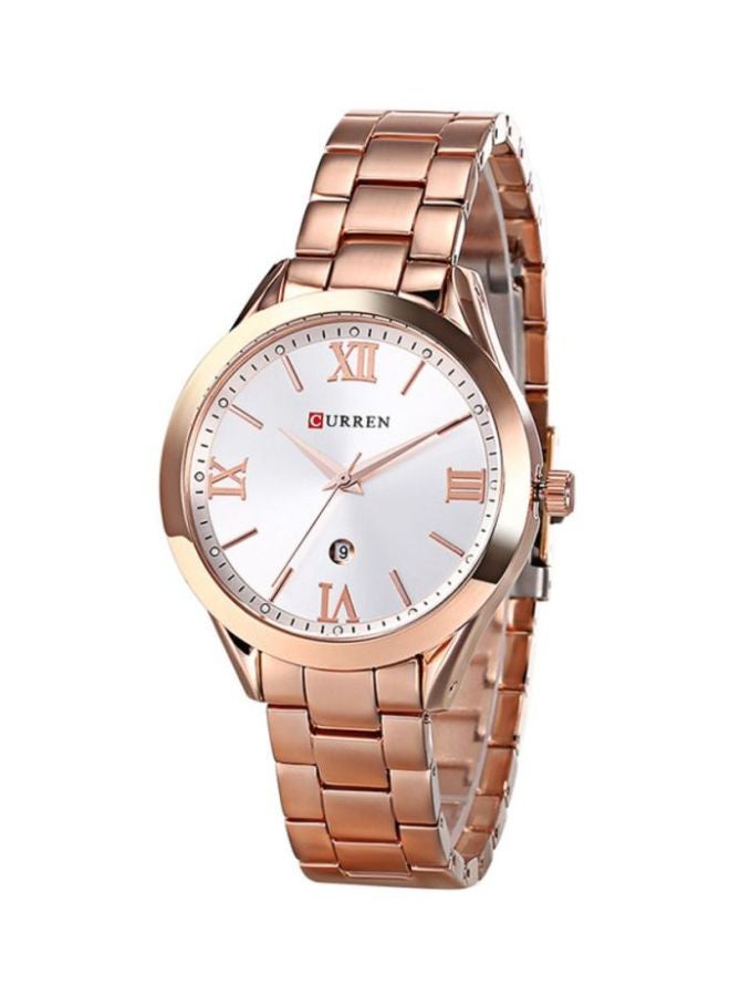 CURREN Women's Water Resistant Analog Watch 9007 - 38 mm - Rose Gold  - Image 1