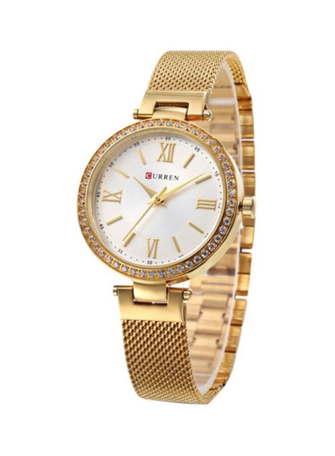 CURREN - women Water Resistant Analog Watch 9011 - 26 mm - Gold - Image 1