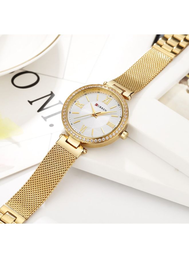 CURREN - women Water Resistant Analog Watch 9011 - 26 mm - Gold - Image 1