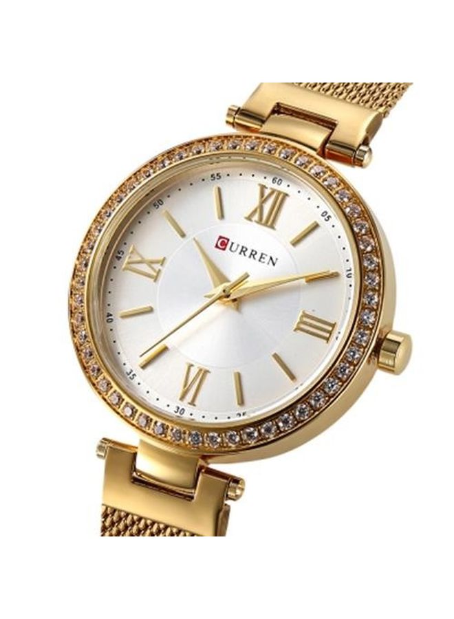 CURREN - women Water Resistant Analog Watch 9011 - 26 mm - Gold - Image 1
