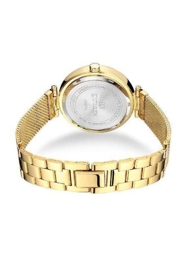 CURREN - women Water Resistant Analog Watch 9011 - 26 mm - Gold - Image 1