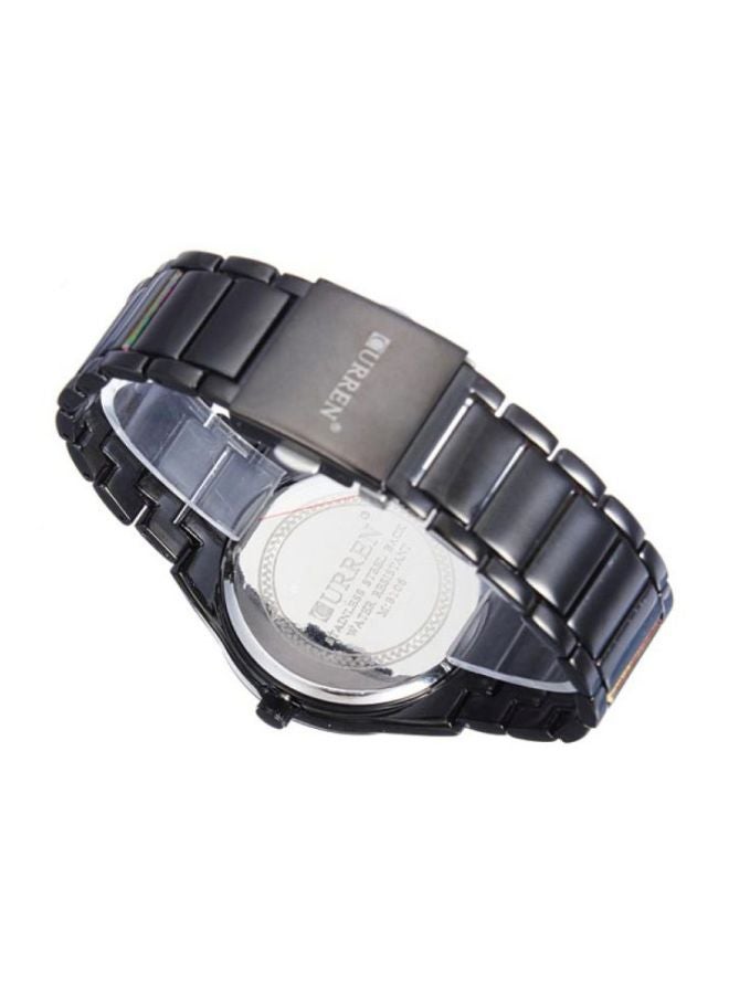 كارين ساعة يد بعقارب مقاومة للماء طراز 8106 - 40 مم - أسود للرجال - Image 2