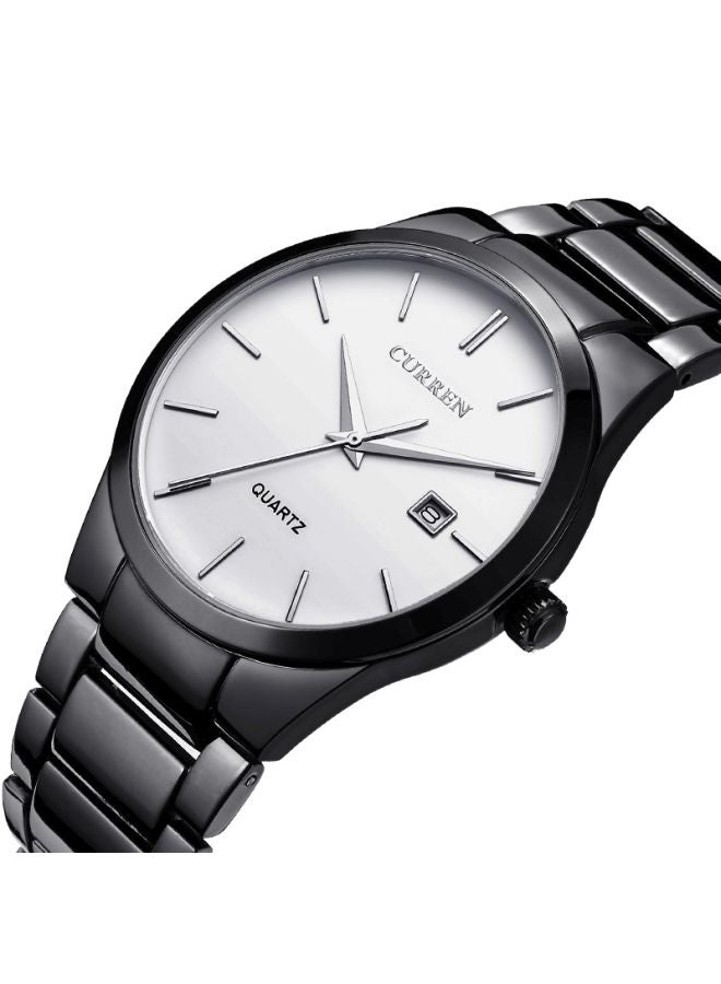 كارين ساعة يد بعقارب مقاومة للماء طراز 8106 - 40 مم - أسود للرجال - Image 4