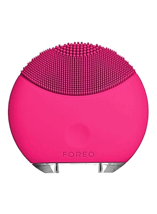 Mini Silicone Face Cleansing Brush Pink/White - Image 1