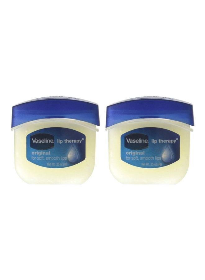 Vaseline Pack Of 2 Lip Therapy Original Balm 2x7grams - Image 1