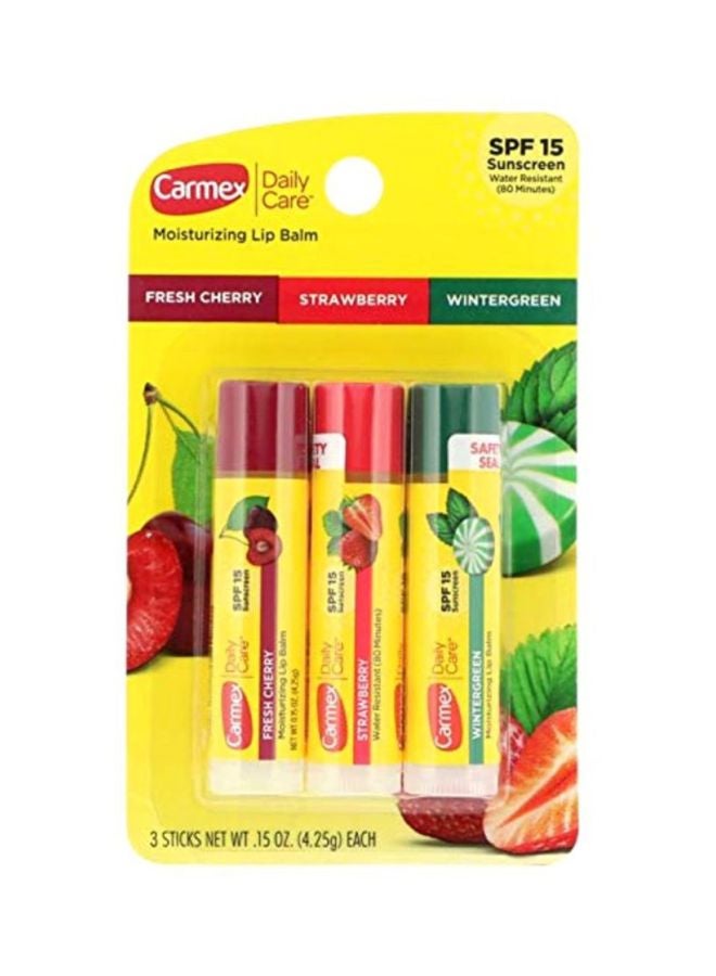 CARMEX 3-Piece Daily Care Moisturizing Lip Balm SPF15 3 x 4.25grams  - Image 2