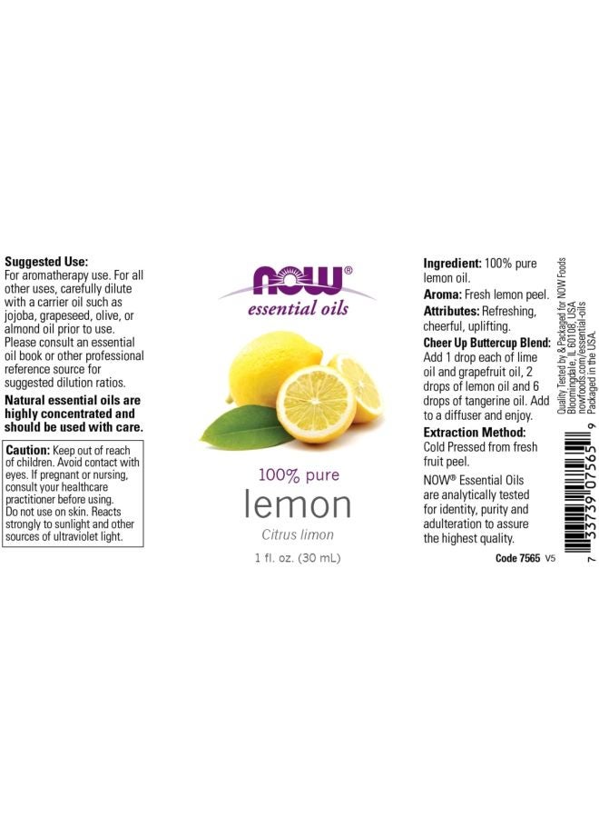 Now Foods - Lemon Essential Oils 30ml - Image 1