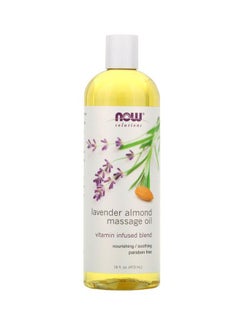 Now Foods Lavender Almond Massage Oil Yellow 473ml  - Image 1