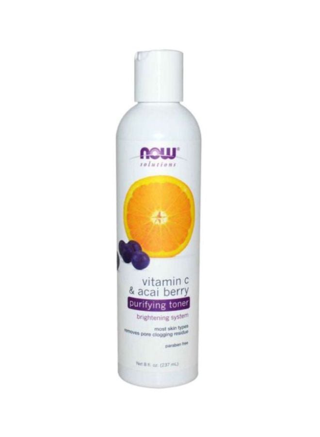 Now Foods Vitamin C And Acai Berry Purifying Toner Clear 237ml  - Image 1