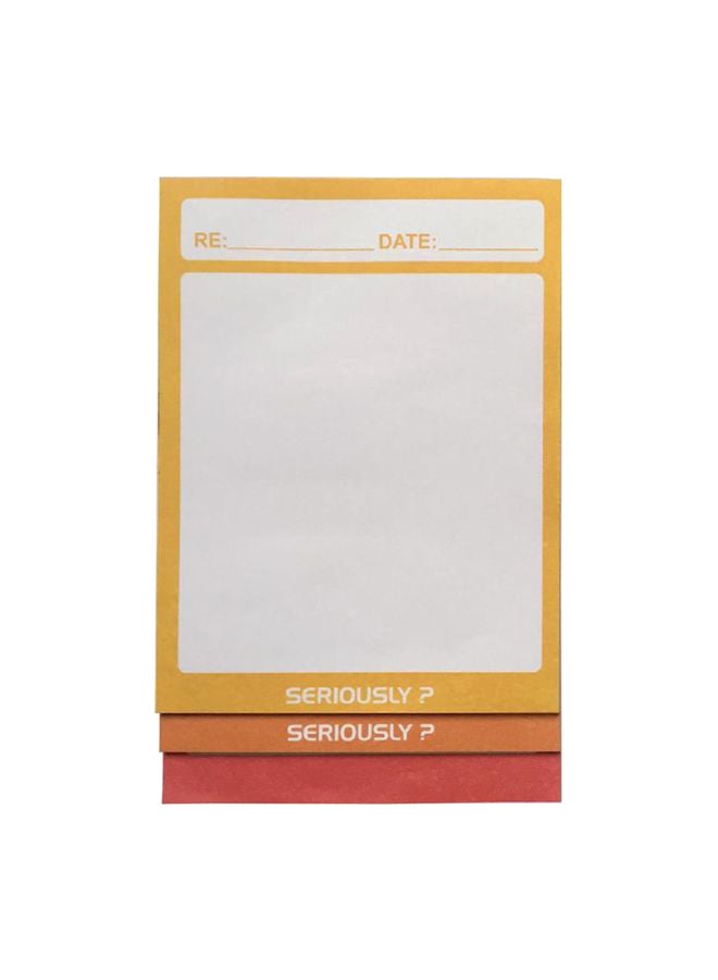 روكو أوراق ملاحظات ذاتية اللصق وعصرية بطبعة كلمة "Seriously" مكونة من 60 صفحة متعدد الألوان