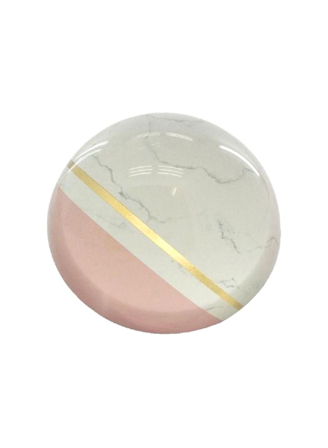 Abstract Design Paperweight Marble Pink