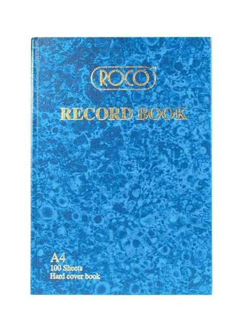 A4 Record Book Blue