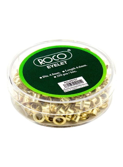 250-Piece Brass Eyelet Puncher Set Gold