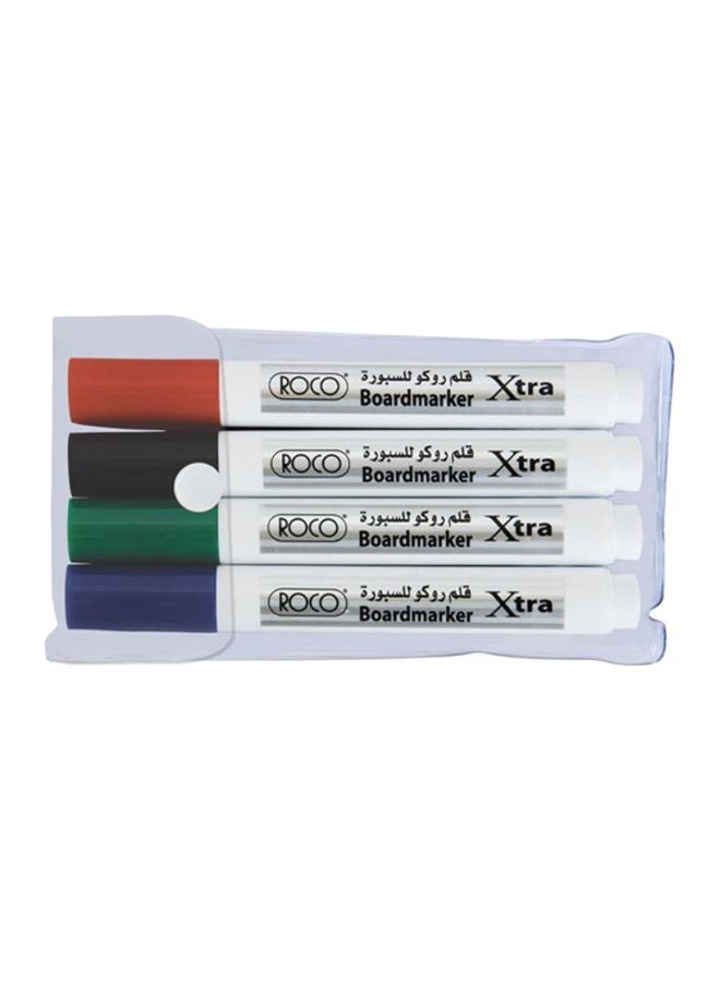 ROCO 4-Piece Xtra Whiteboard Marker Set Multicolour