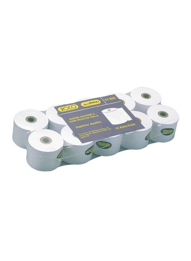ROCO 10-Piece Cash Register Paper Roll Set