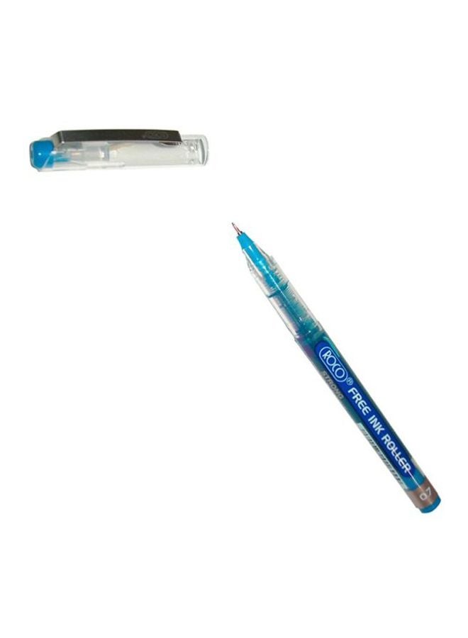 قلم حبر سائل كروي الرأس أزرق