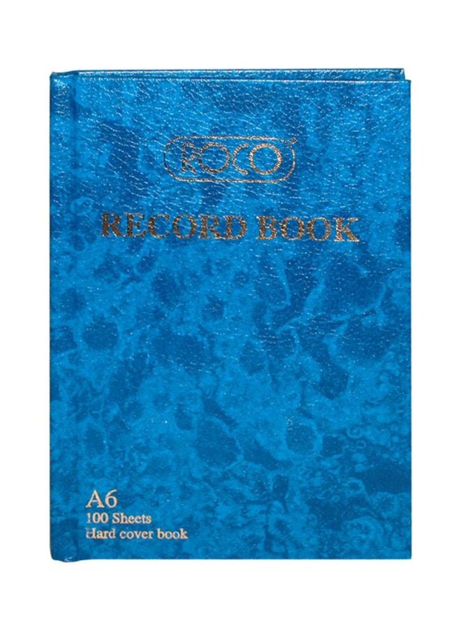روكو دفتر ملاحظات بغلاف مقوى وأوراق مقاس A6 أزرق