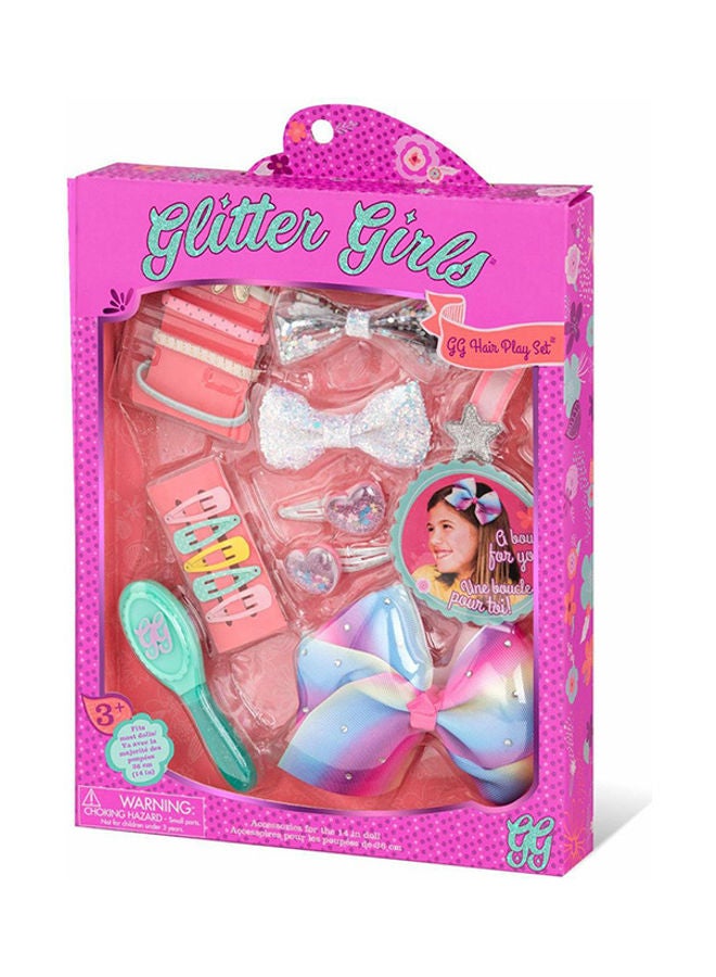 Glitter Girls 16-Piece Girls Hair Play Set