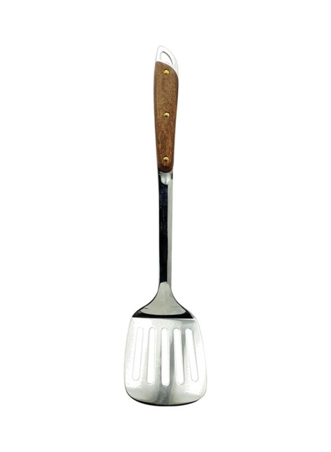 RAJ Wooden Handle Turner Silver/Brown 38centimeter 