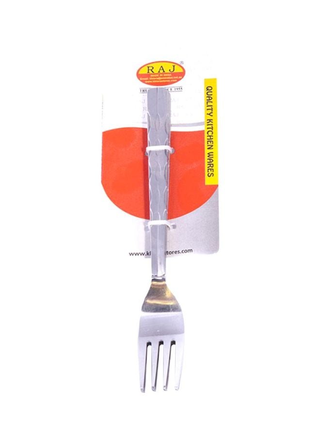 RAJ 6-Piece Symphony Dessert Fork Set Silver 